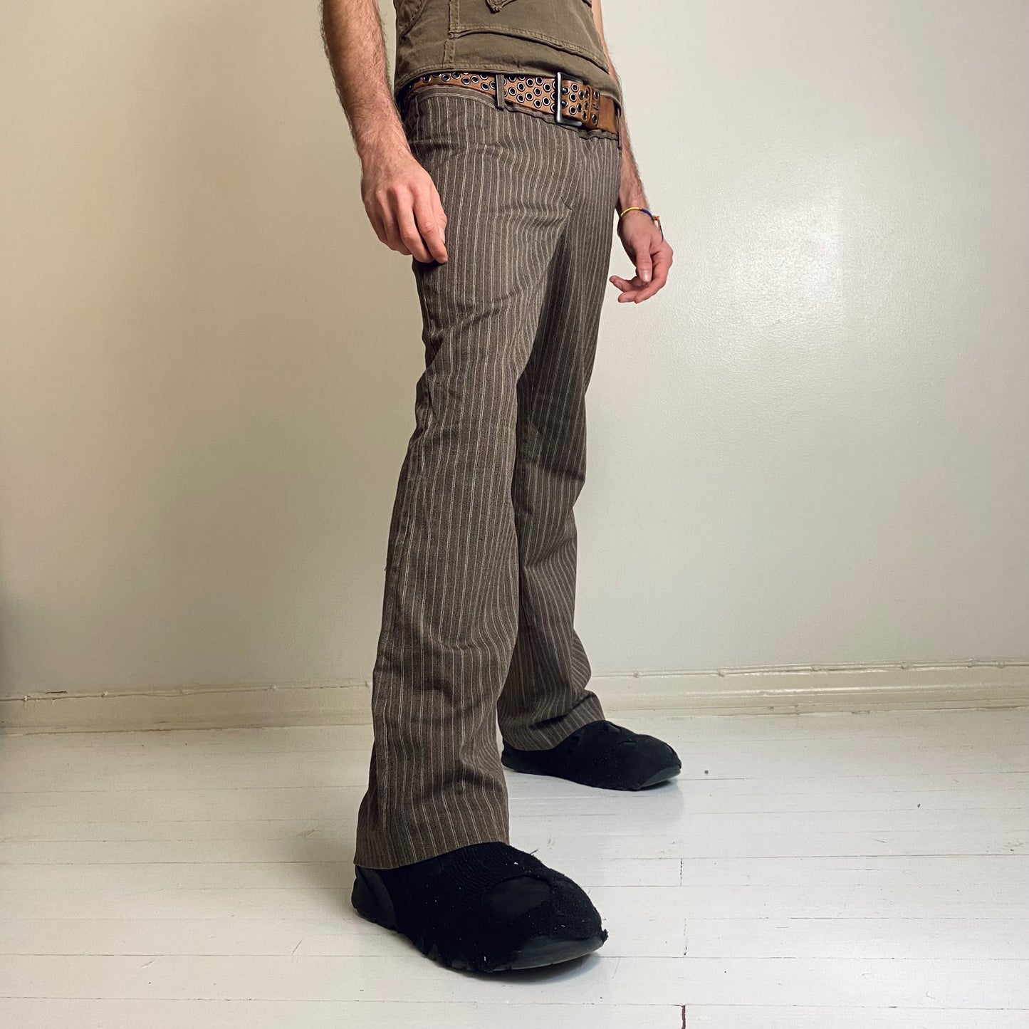 00s striped office pants