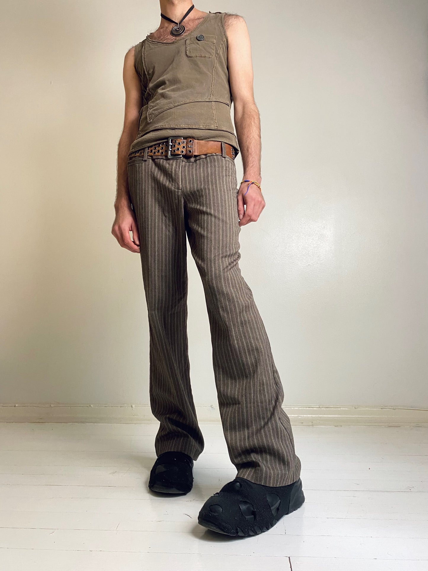 00s striped office pants