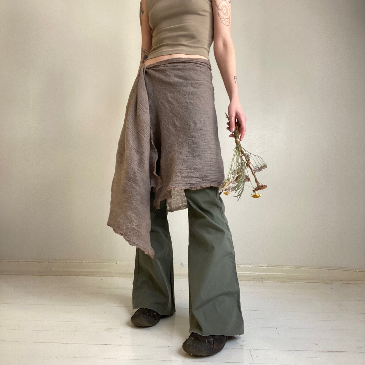 90s flare Fishbone pants