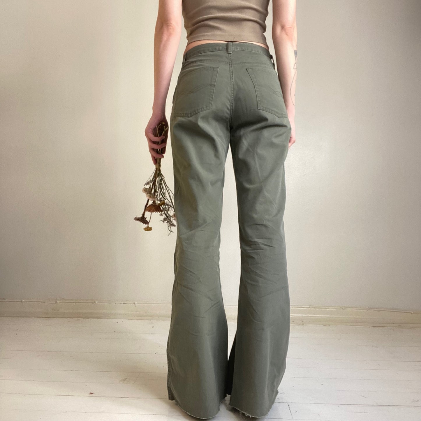 90s flare Fishbone pants