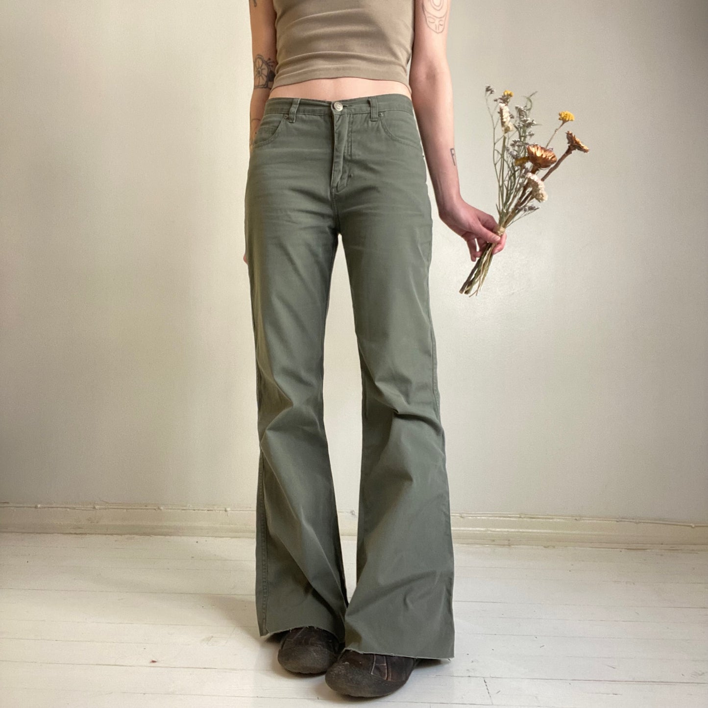 90s flare Fishbone pants