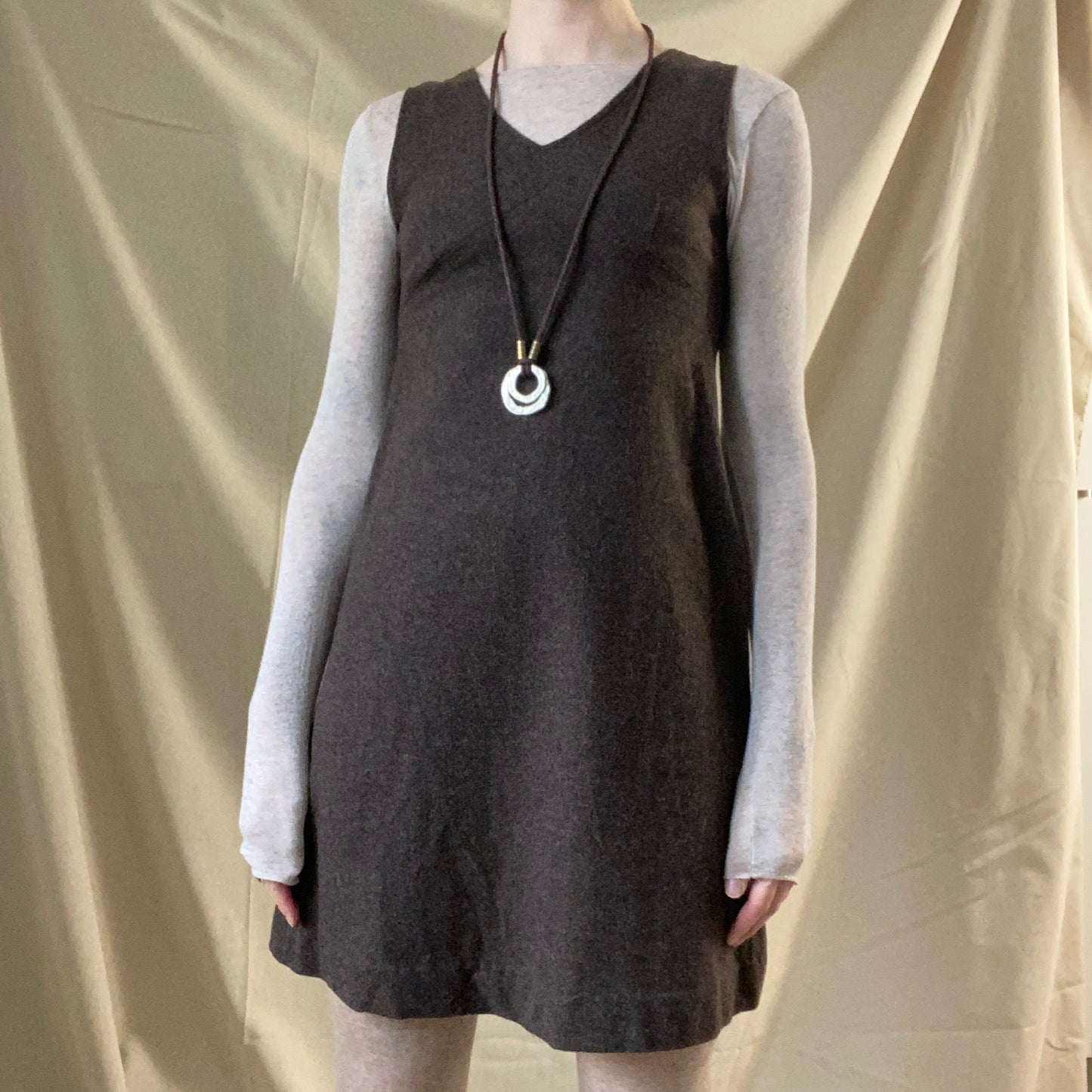 Handmade wool mini dress