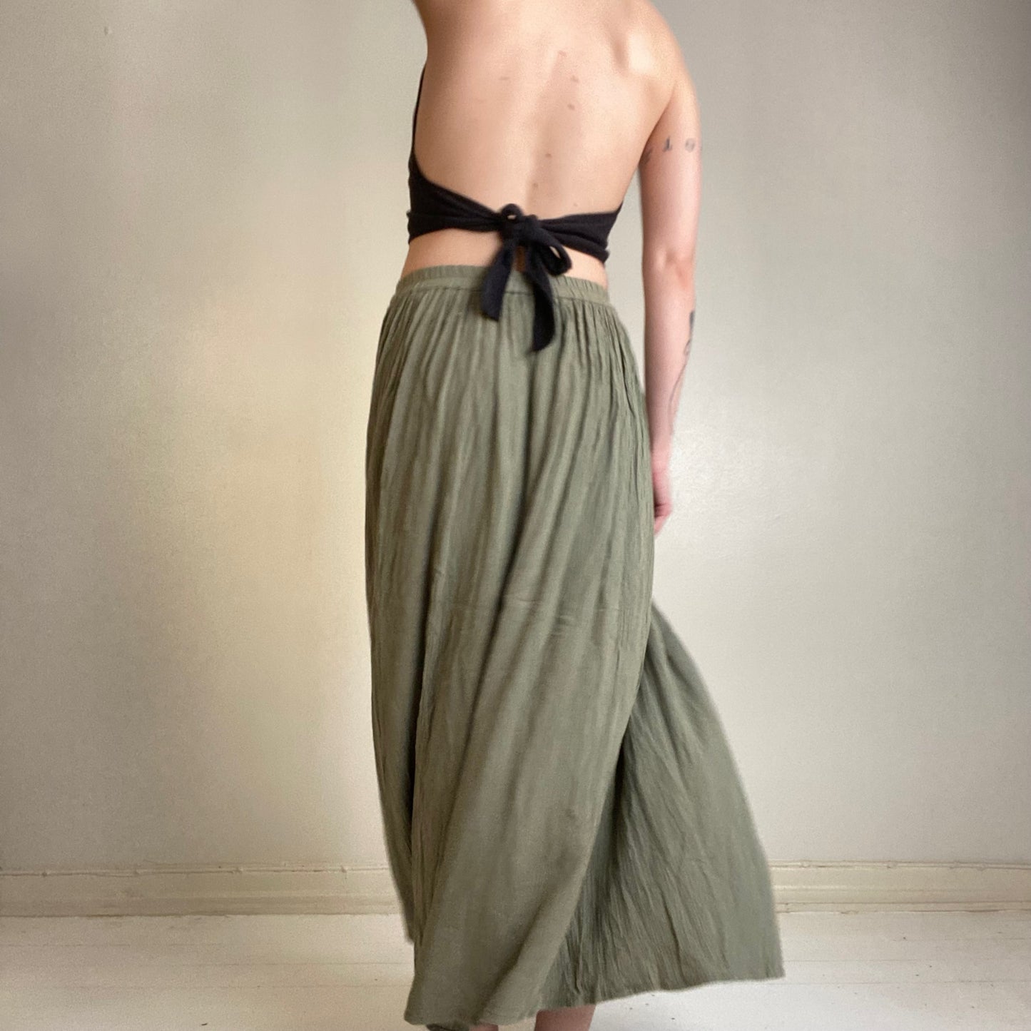 90s crepe maxi skirt