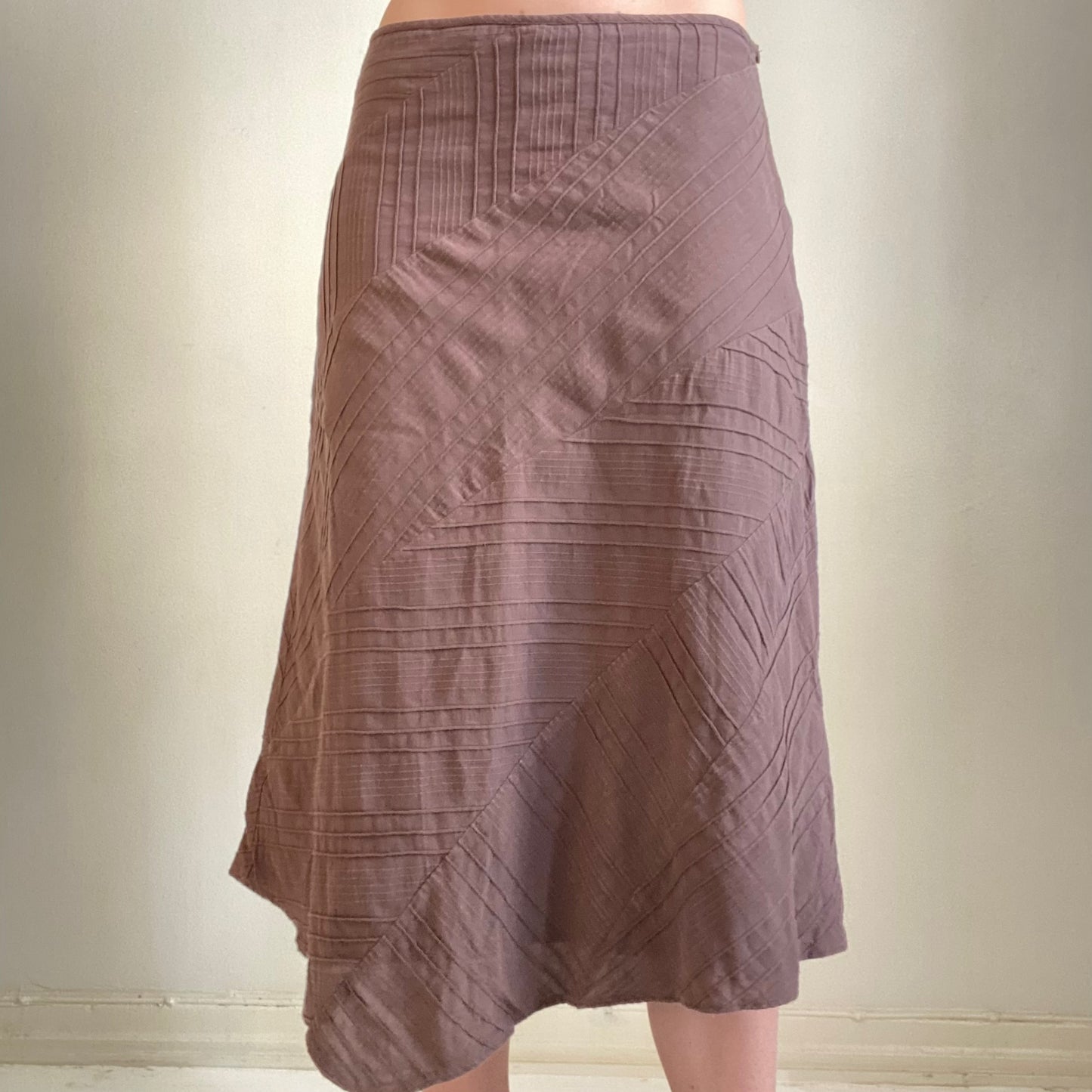Brown asymmetrical hem skirt