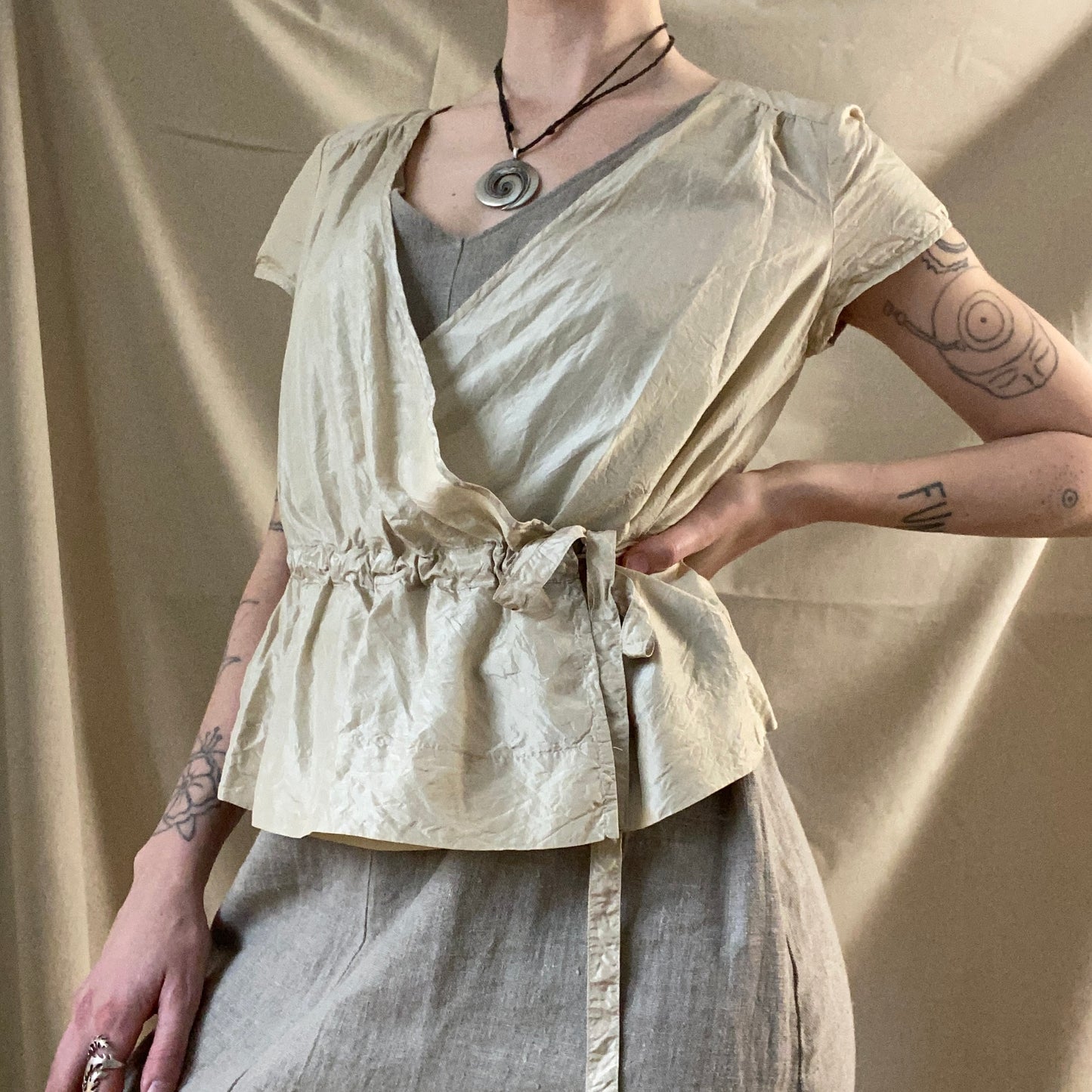 DKNY silk top