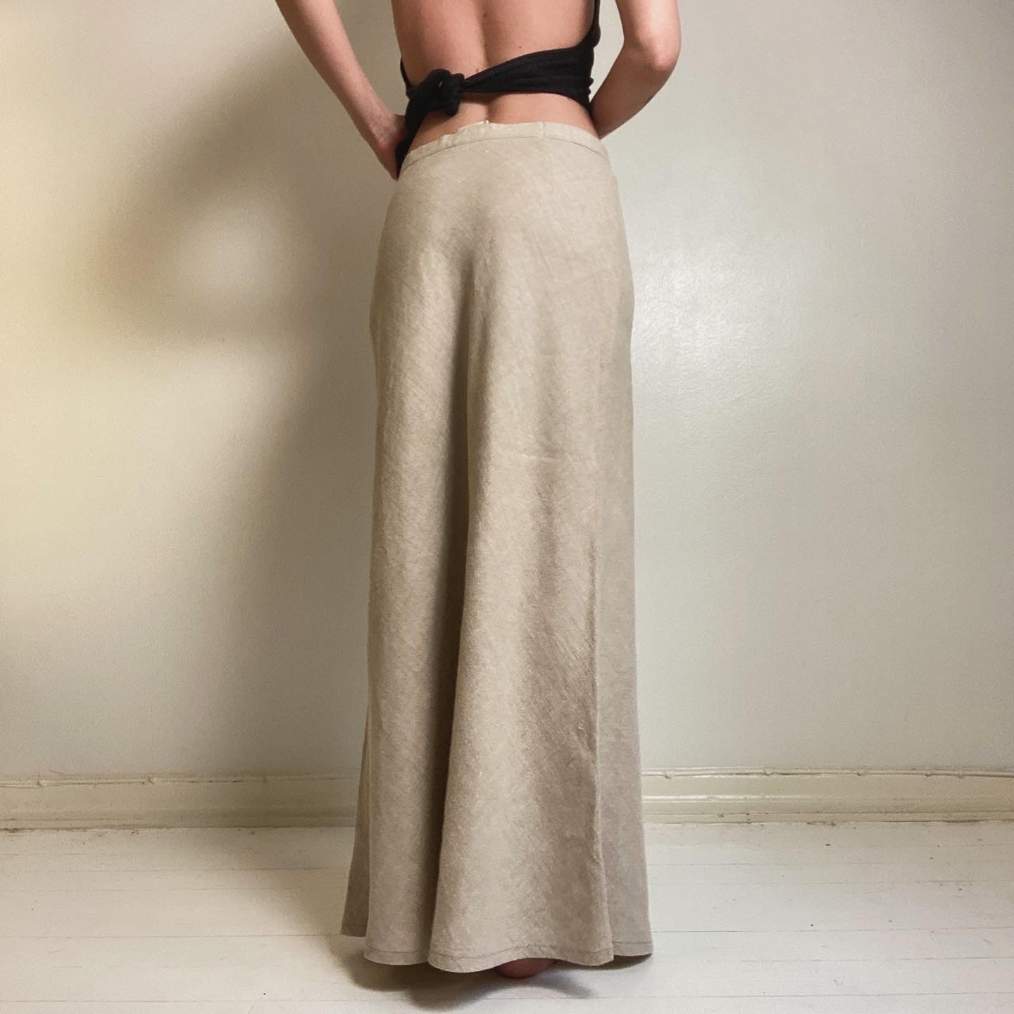 00s linen skirt