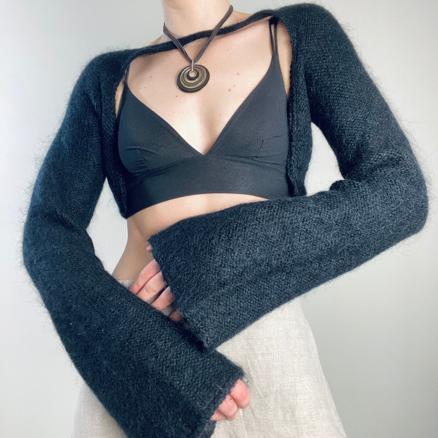 Mohair shrug