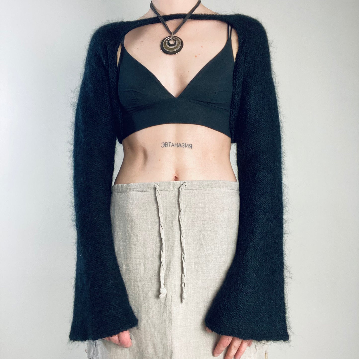 Mohair shrug