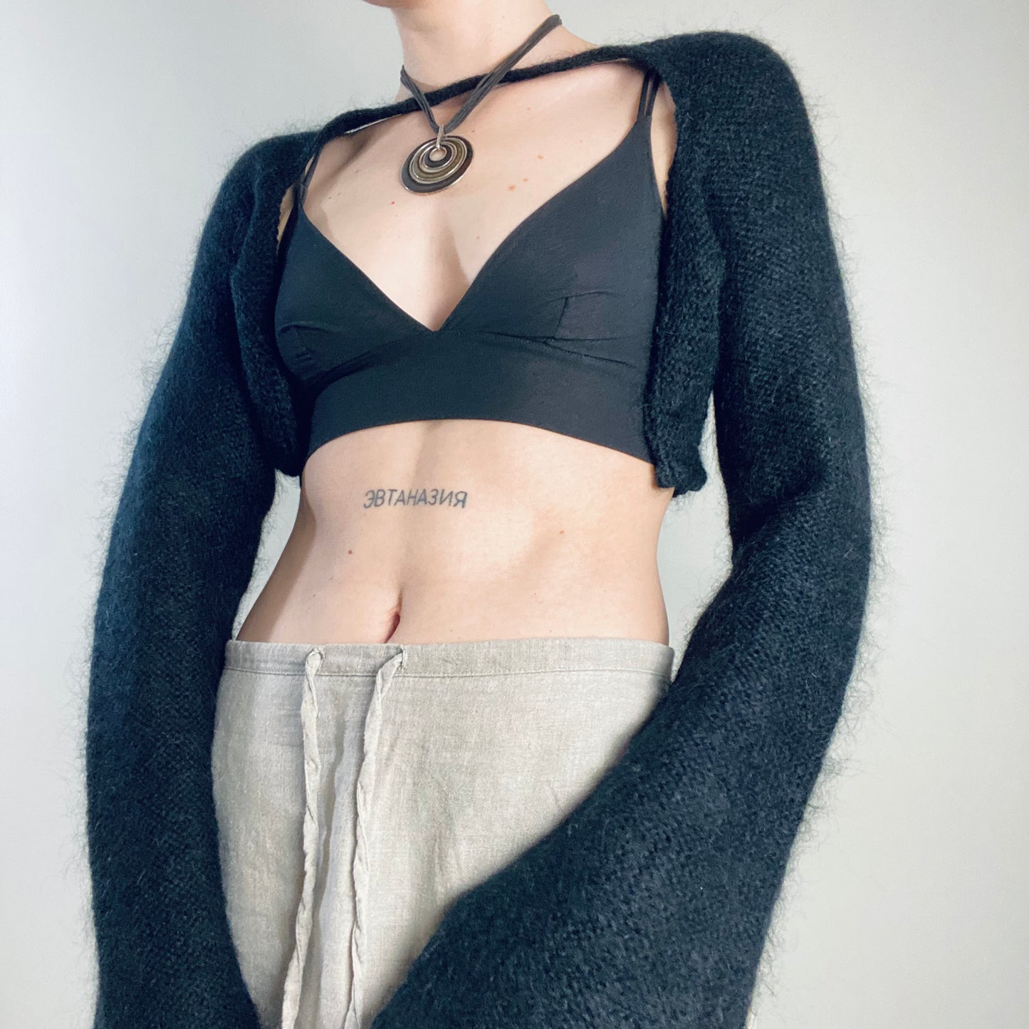 Mohair shrug