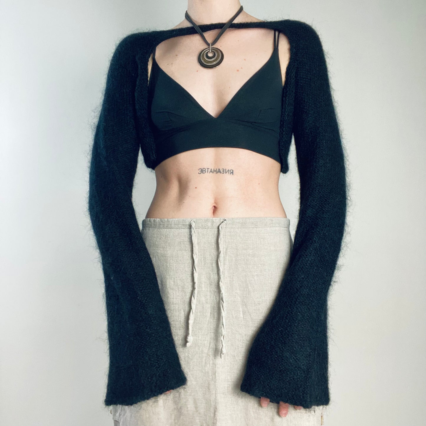 Mohair shrug