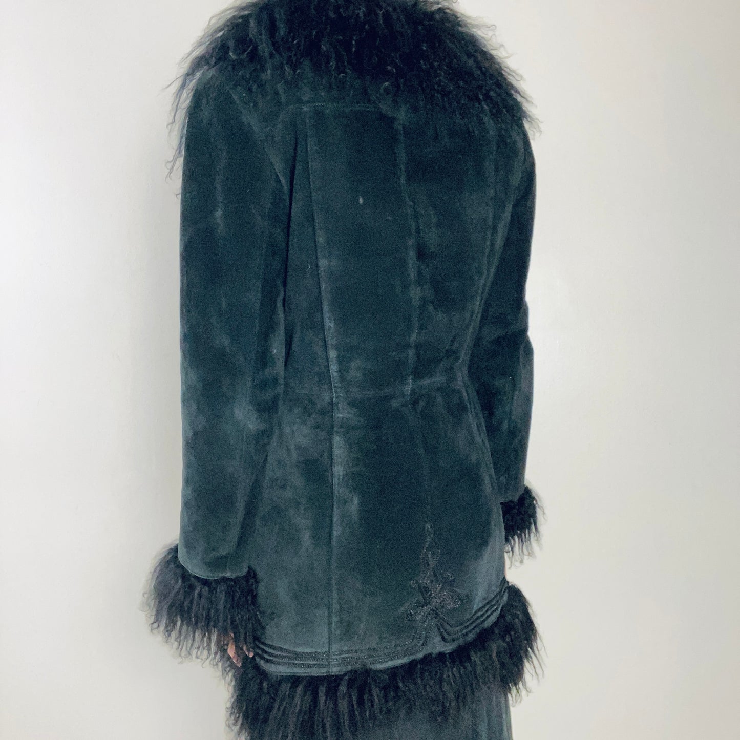 90s fur trim coat