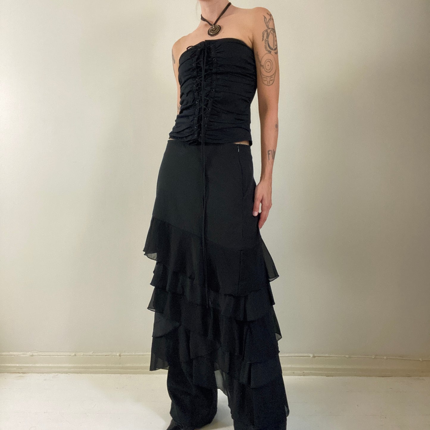 Goth maxi skirt