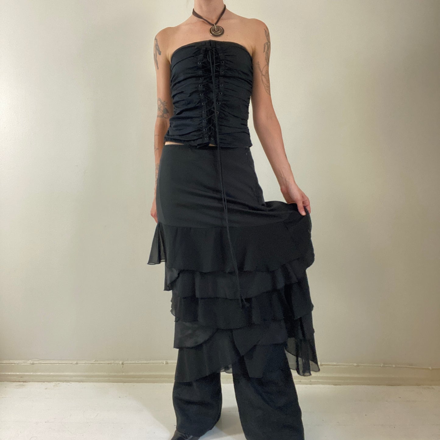 Goth maxi skirt