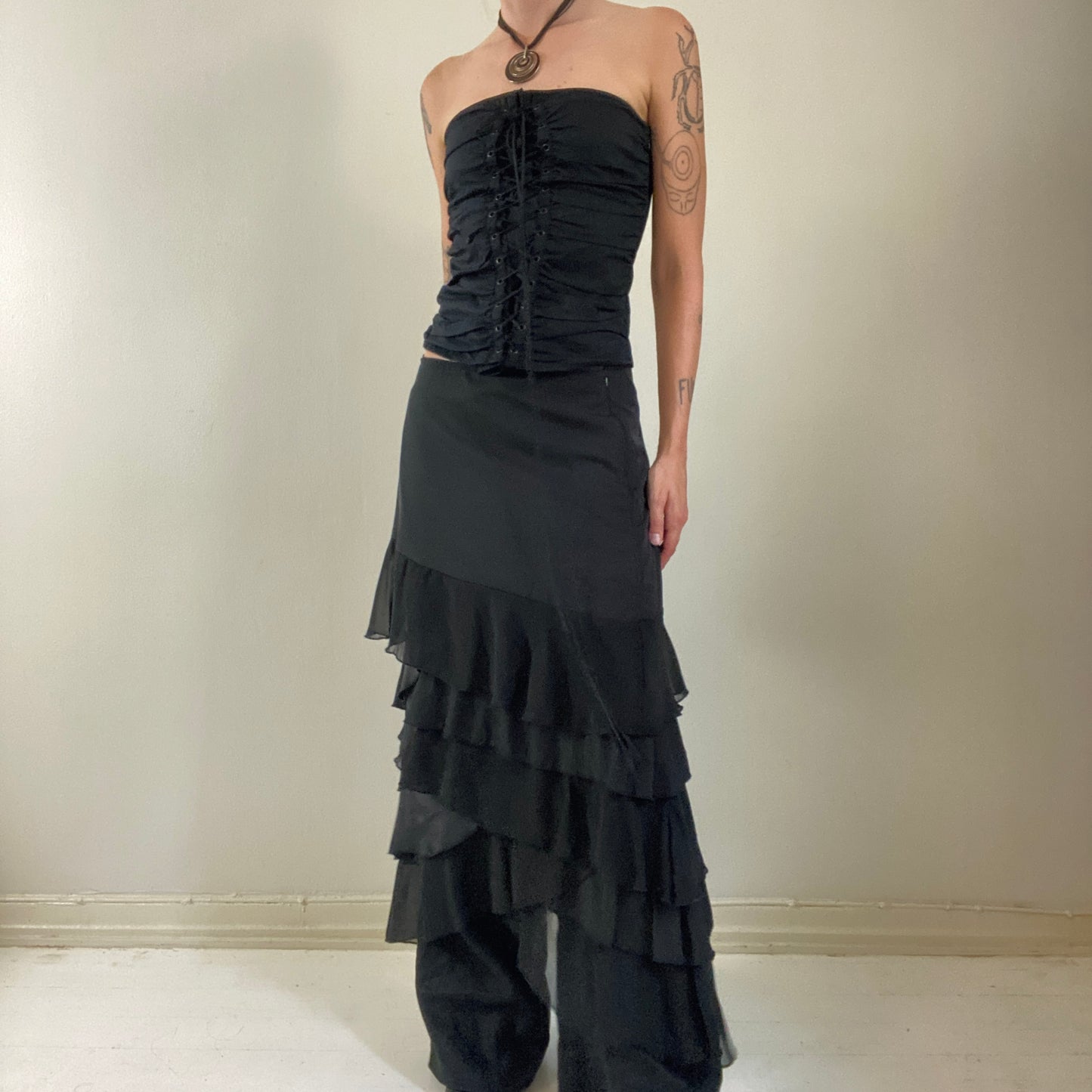 Goth maxi skirt