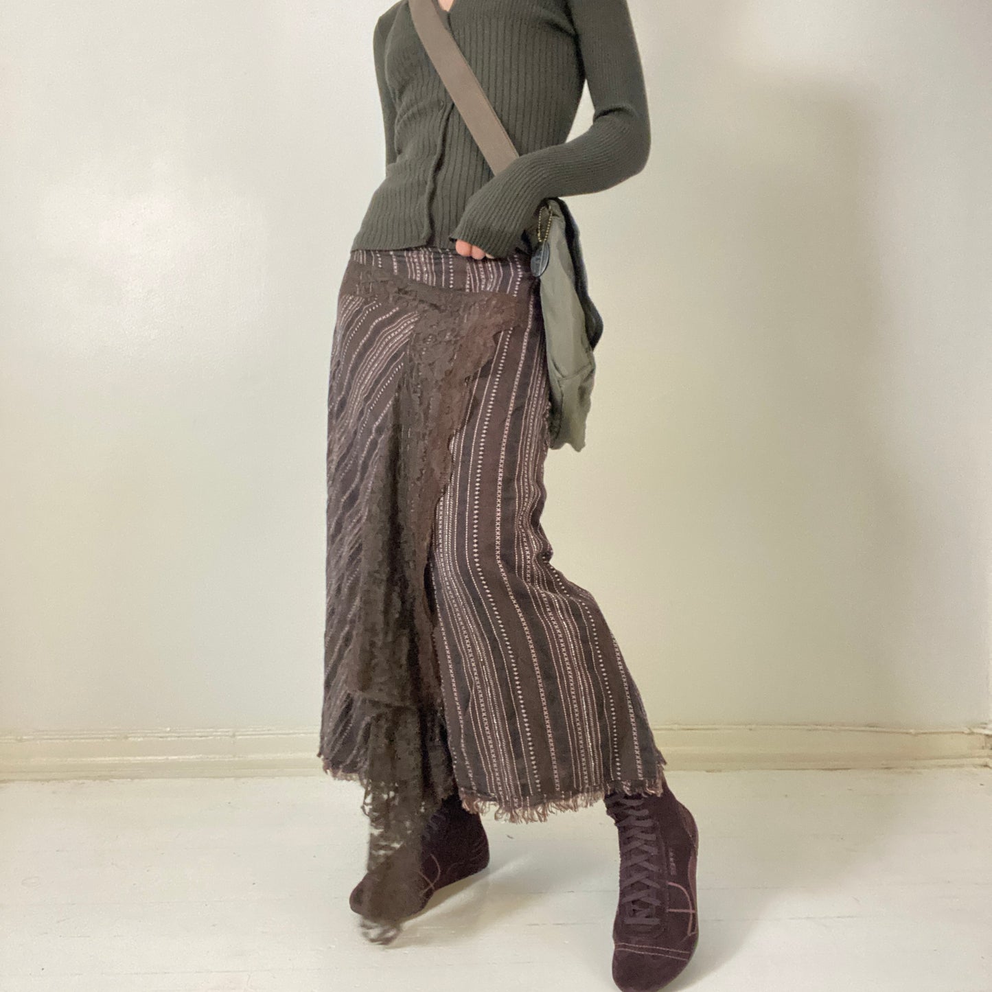 00s boho midi skirt