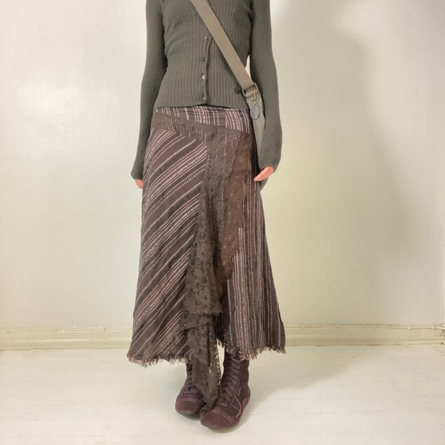 00s boho midi skirt