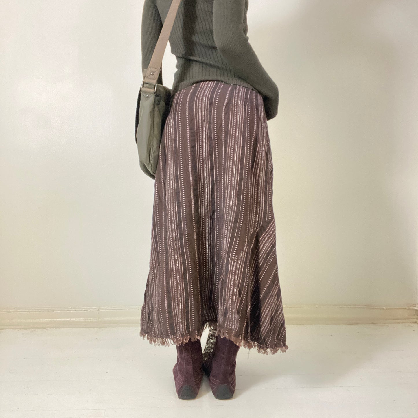 00s boho midi skirt