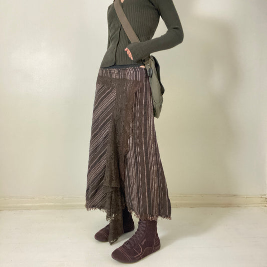 00s boho midi skirt