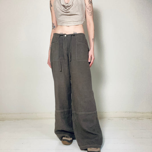 Baggy linen trousers