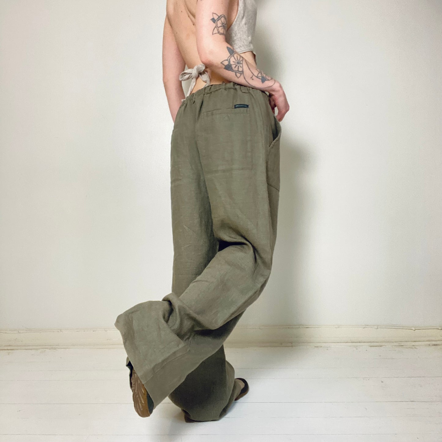 Baggy linen pants