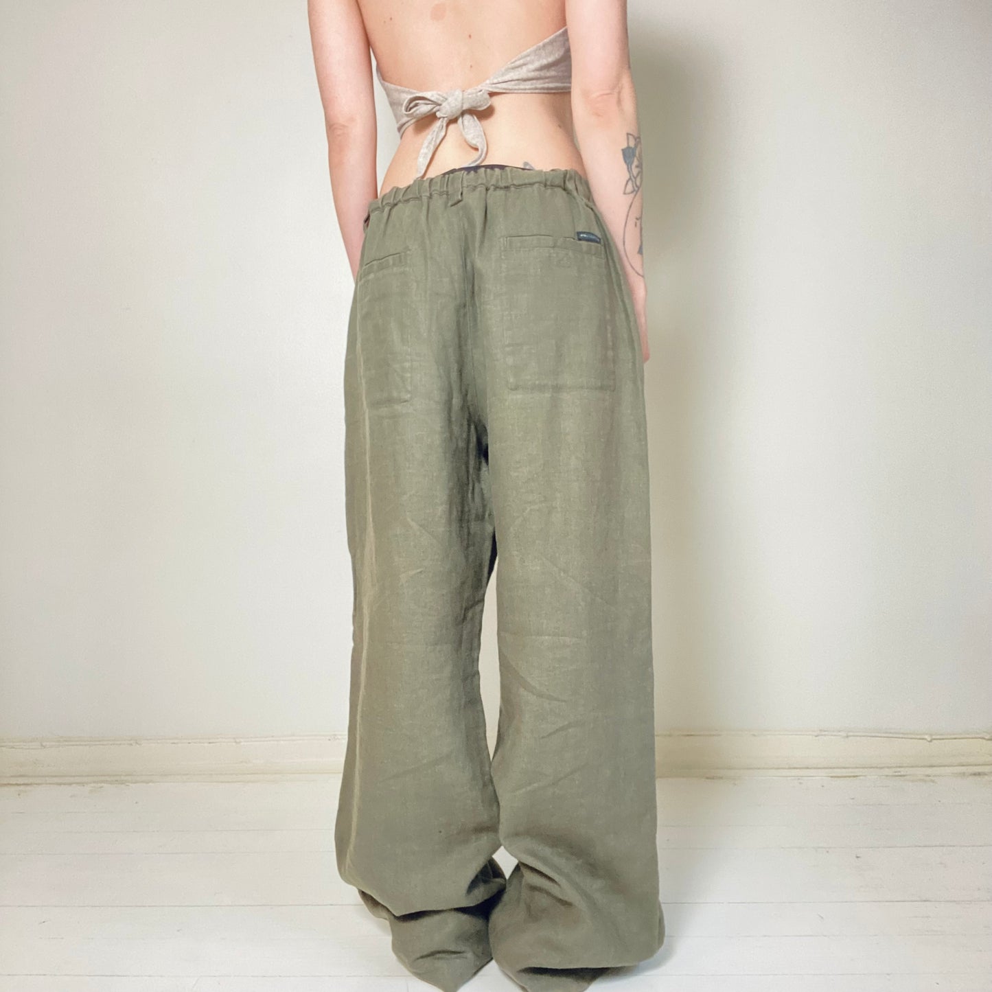 Baggy linen pants