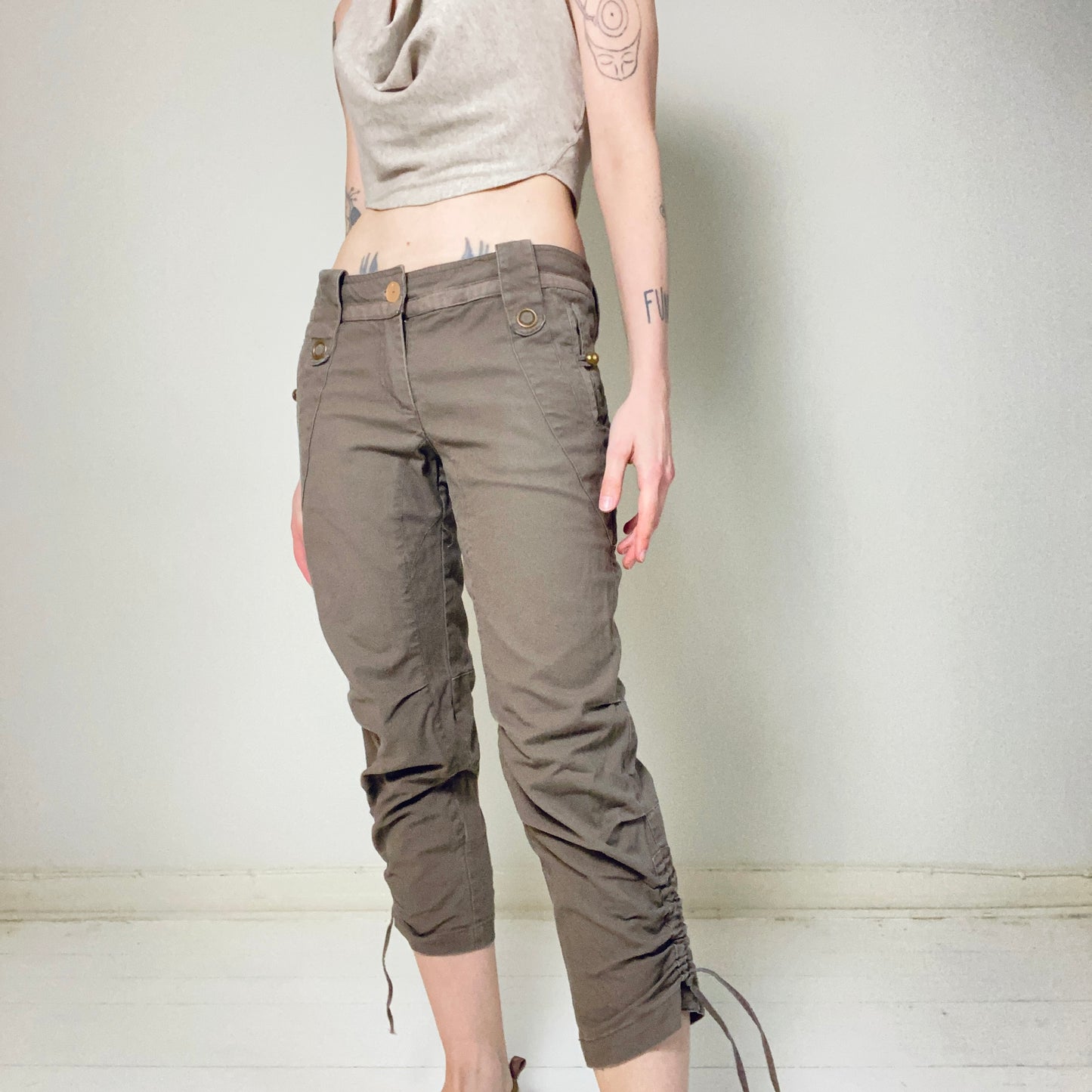 00s Low waist capri pants