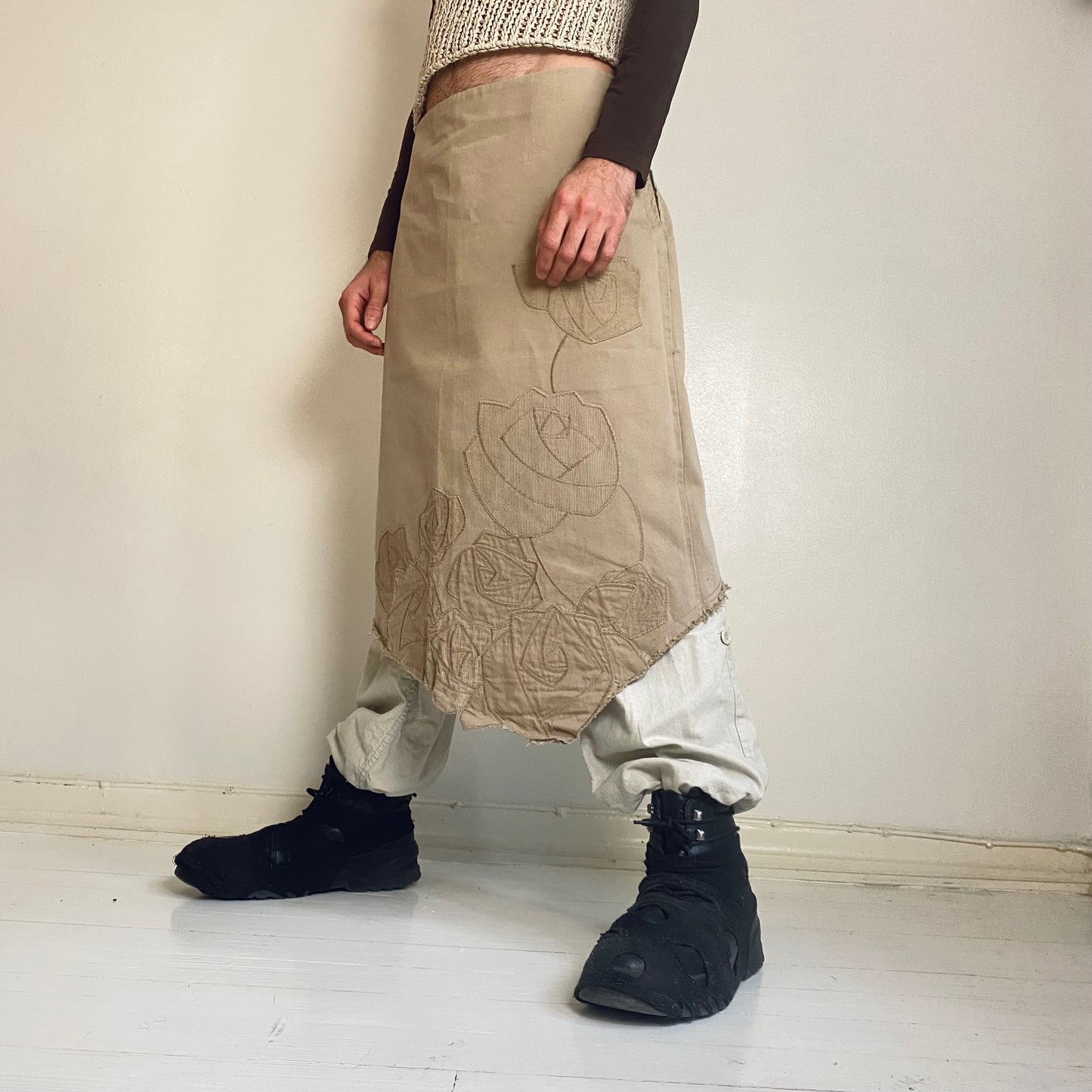 Asymmetrical hem skirt