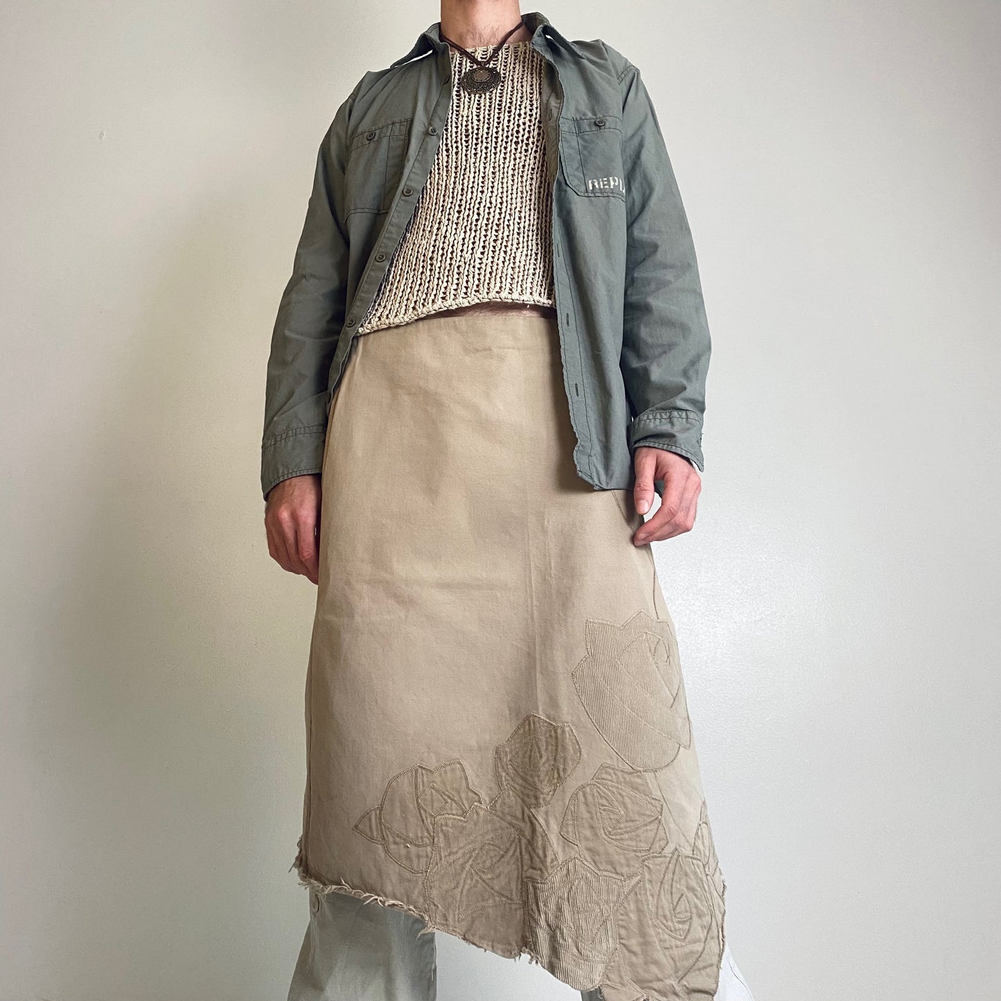 Asymmetrical hem skirt