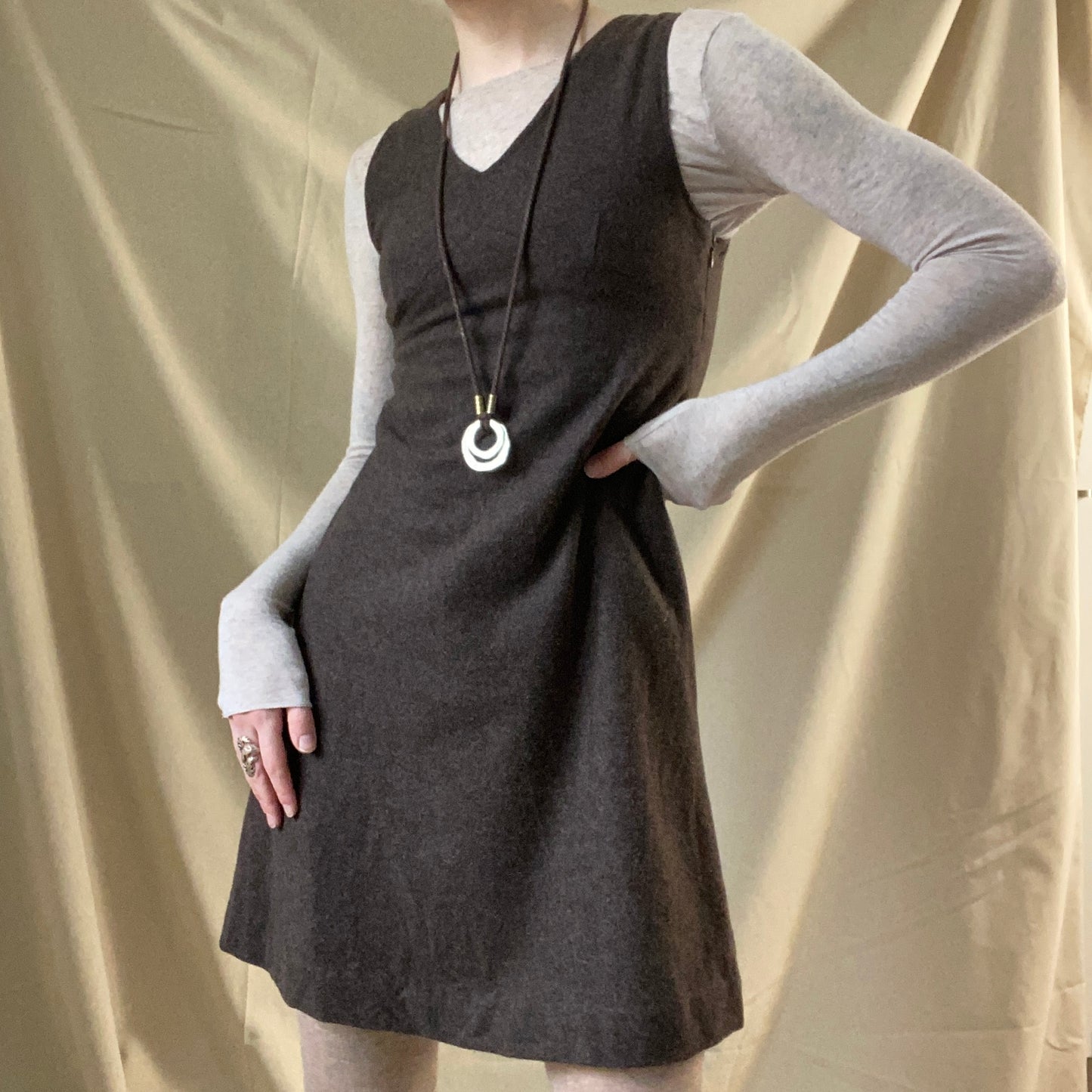 Handmade wool mini dress