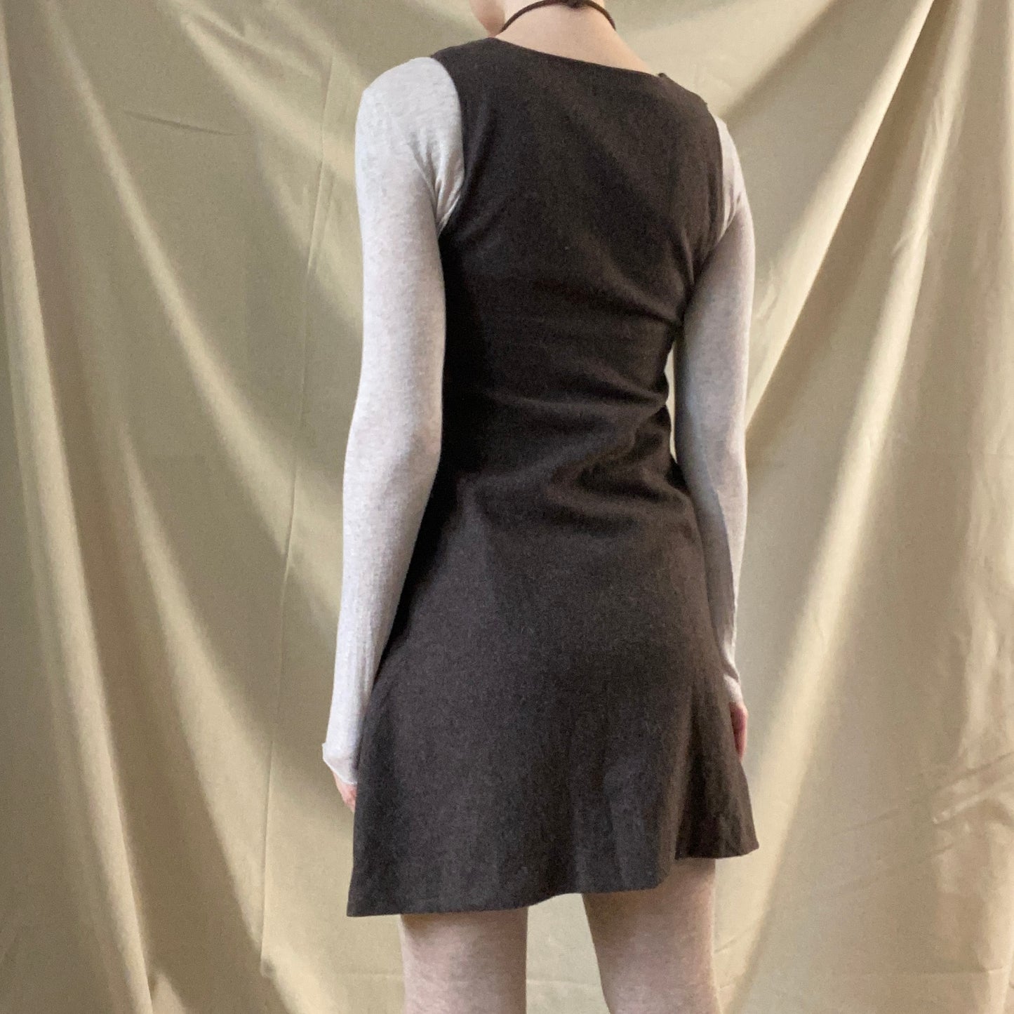 Handmade wool mini dress