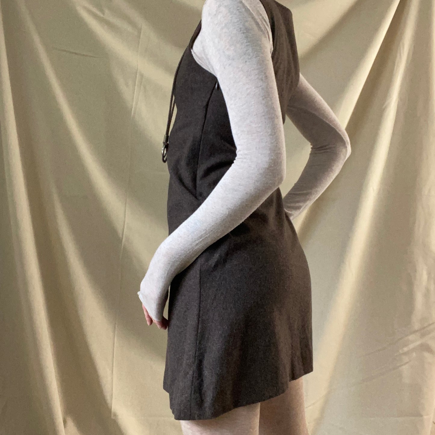 Handmade wool mini dress