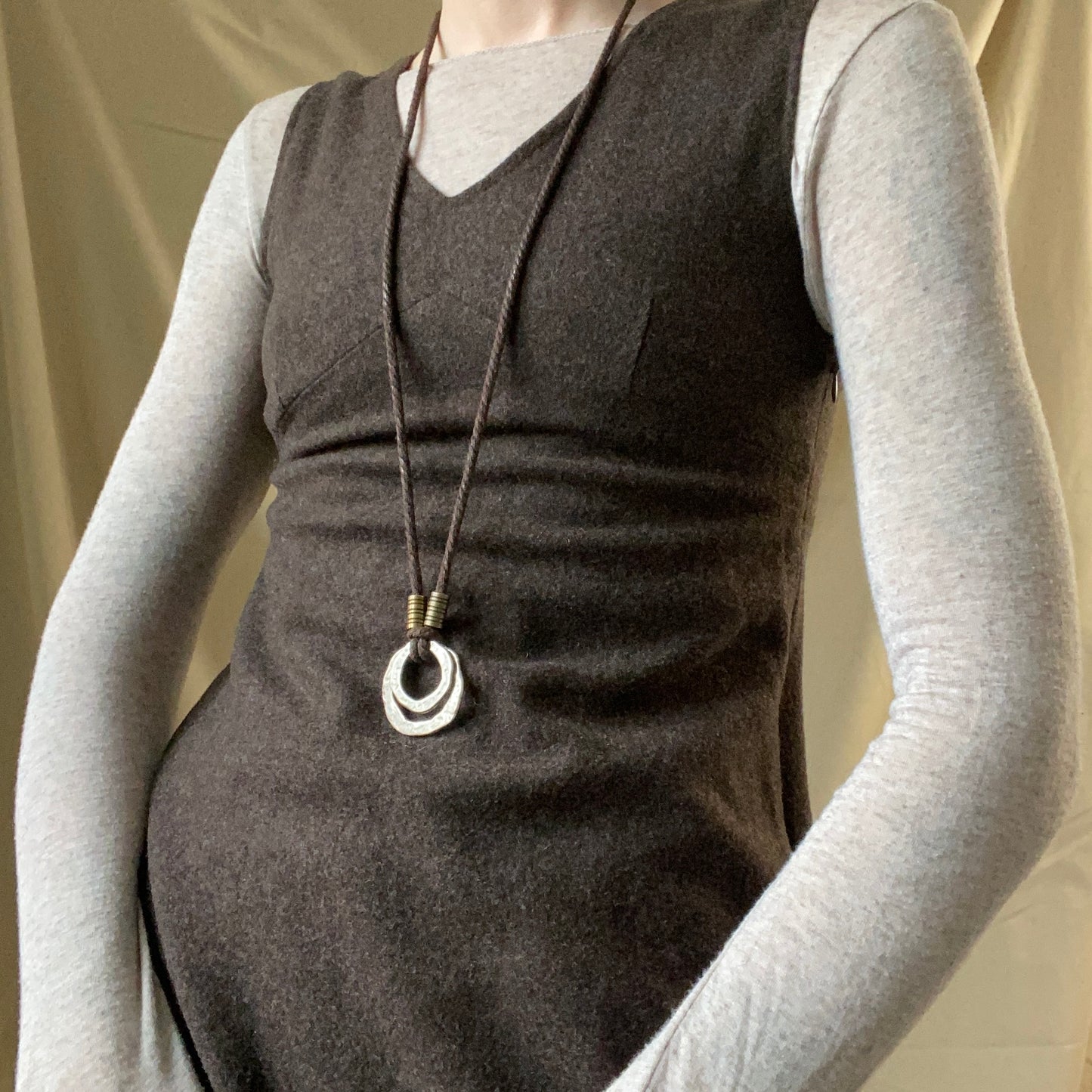 Handmade wool mini dress