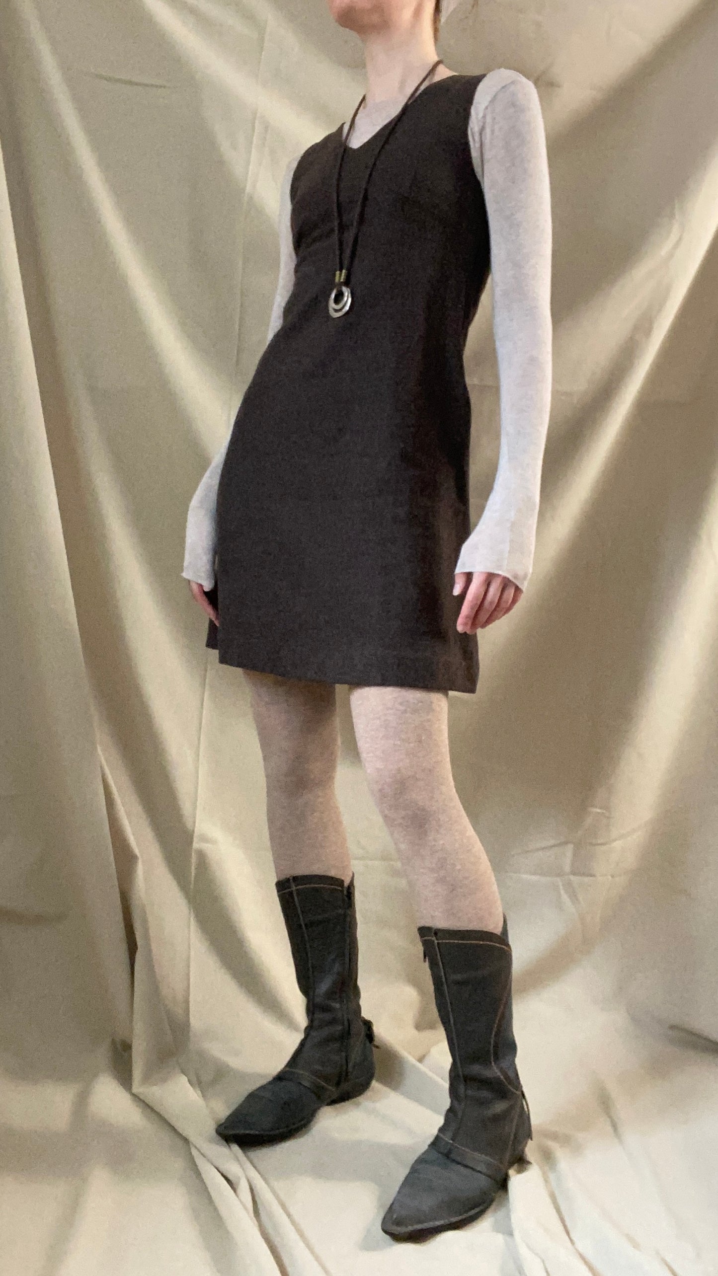 Handmade wool mini dress