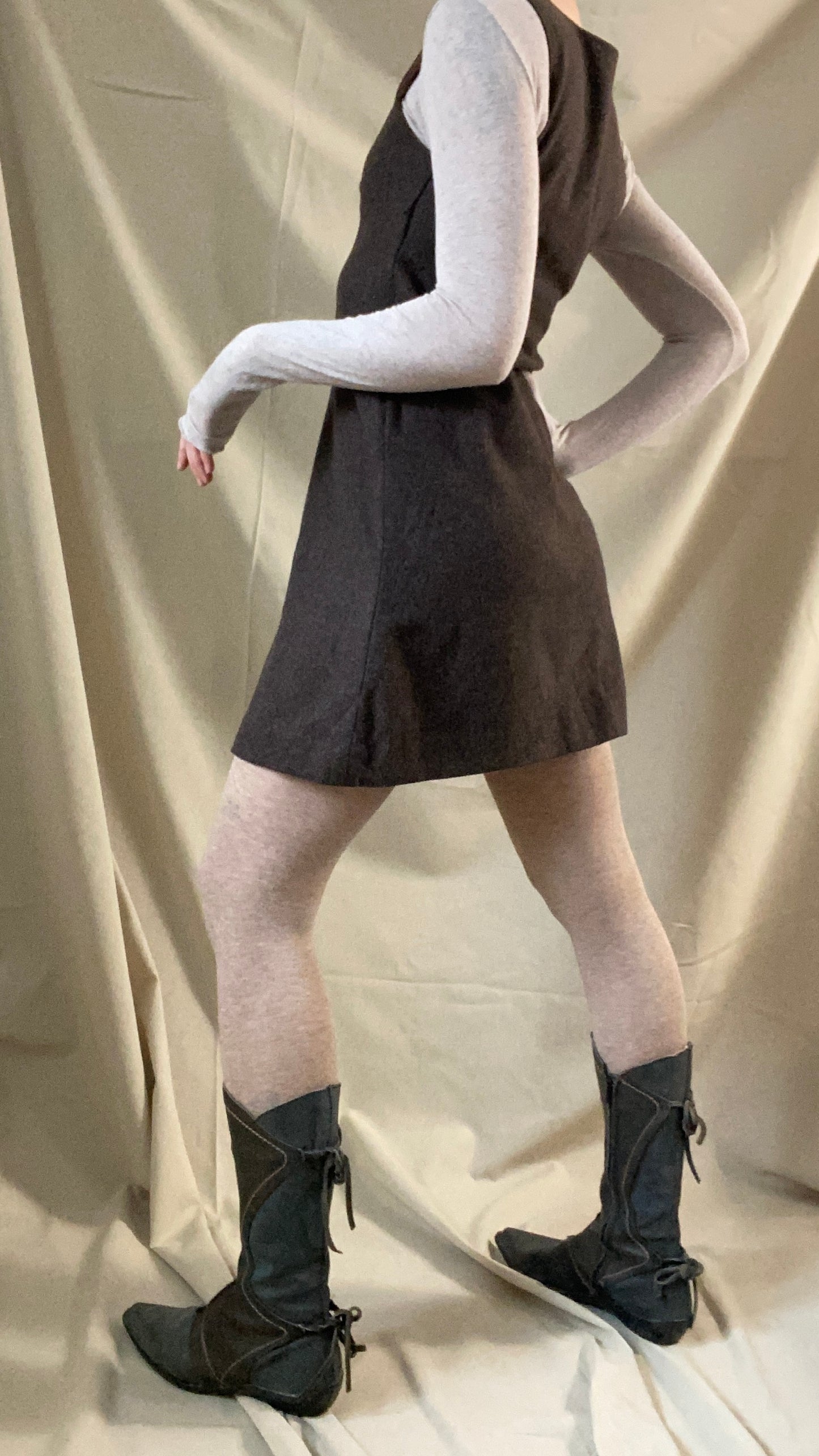 Handmade wool mini dress