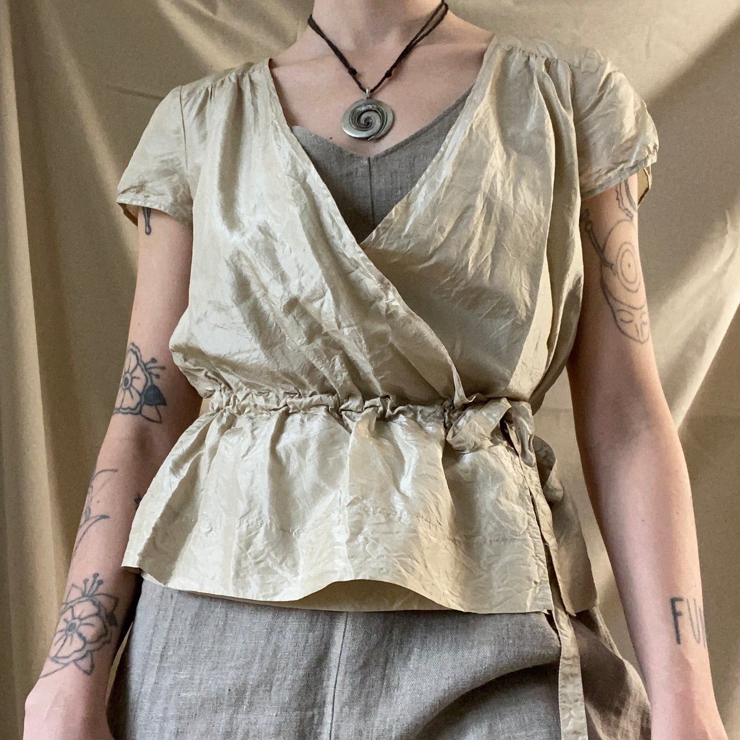 DKNY silk top