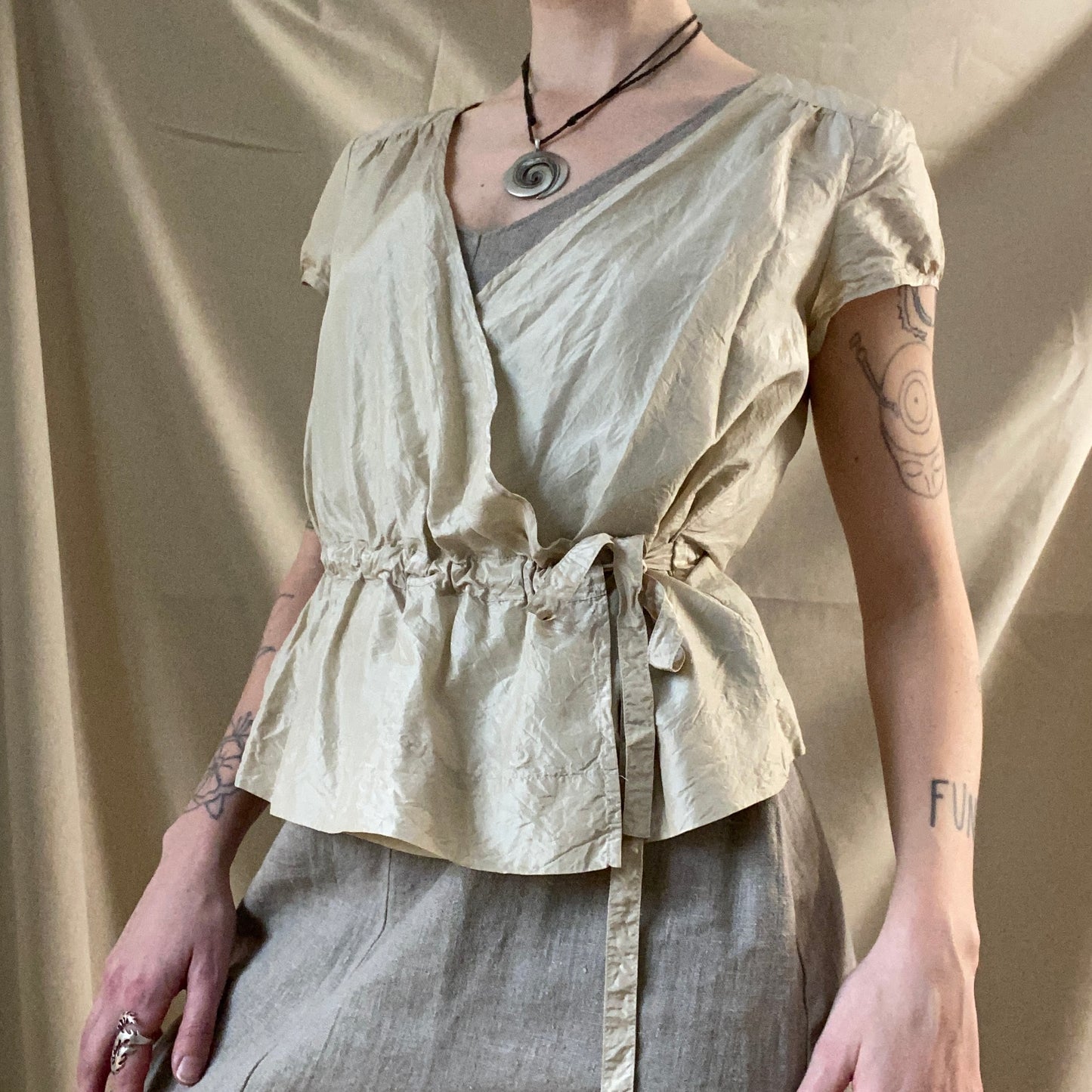 DKNY silk top
