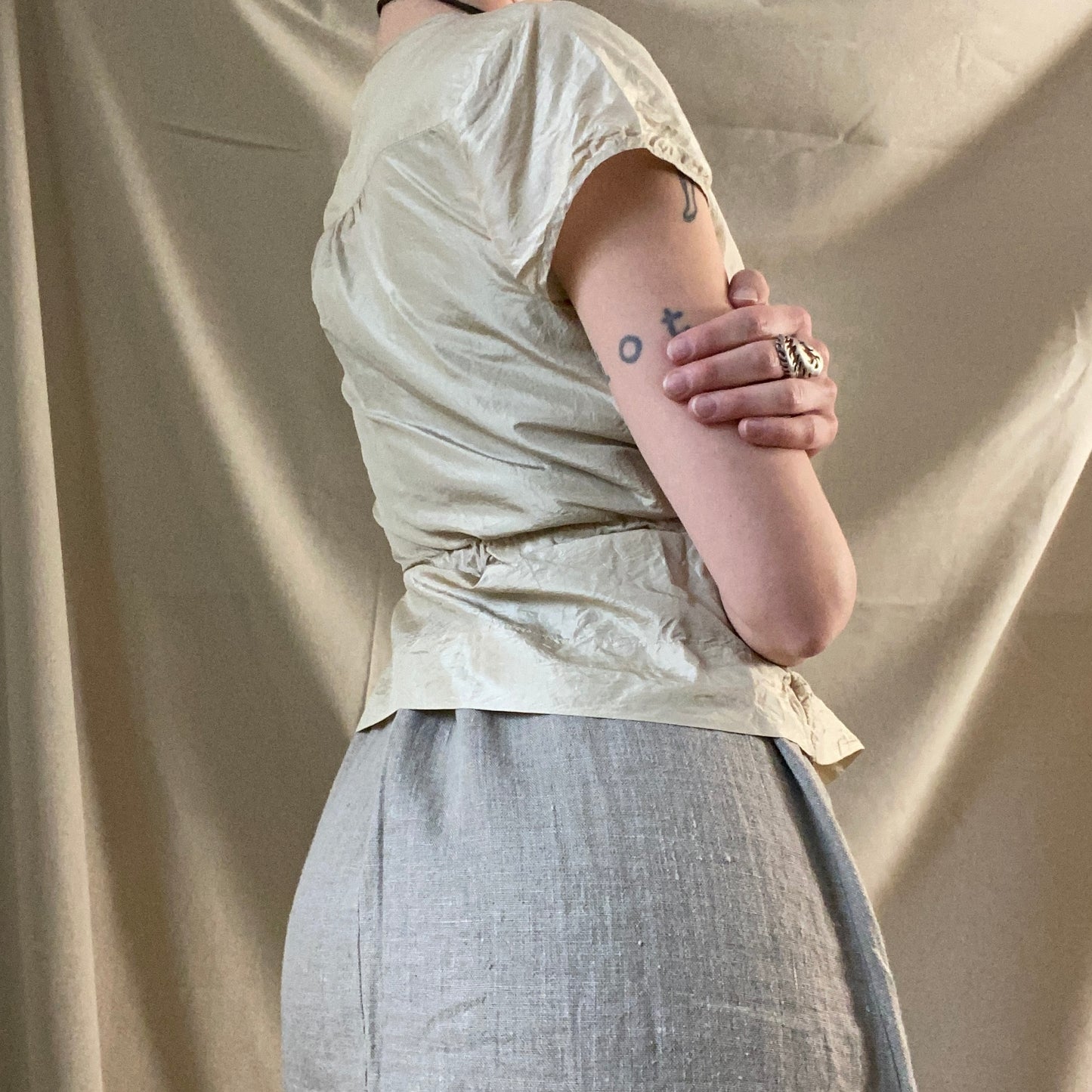 DKNY silk top