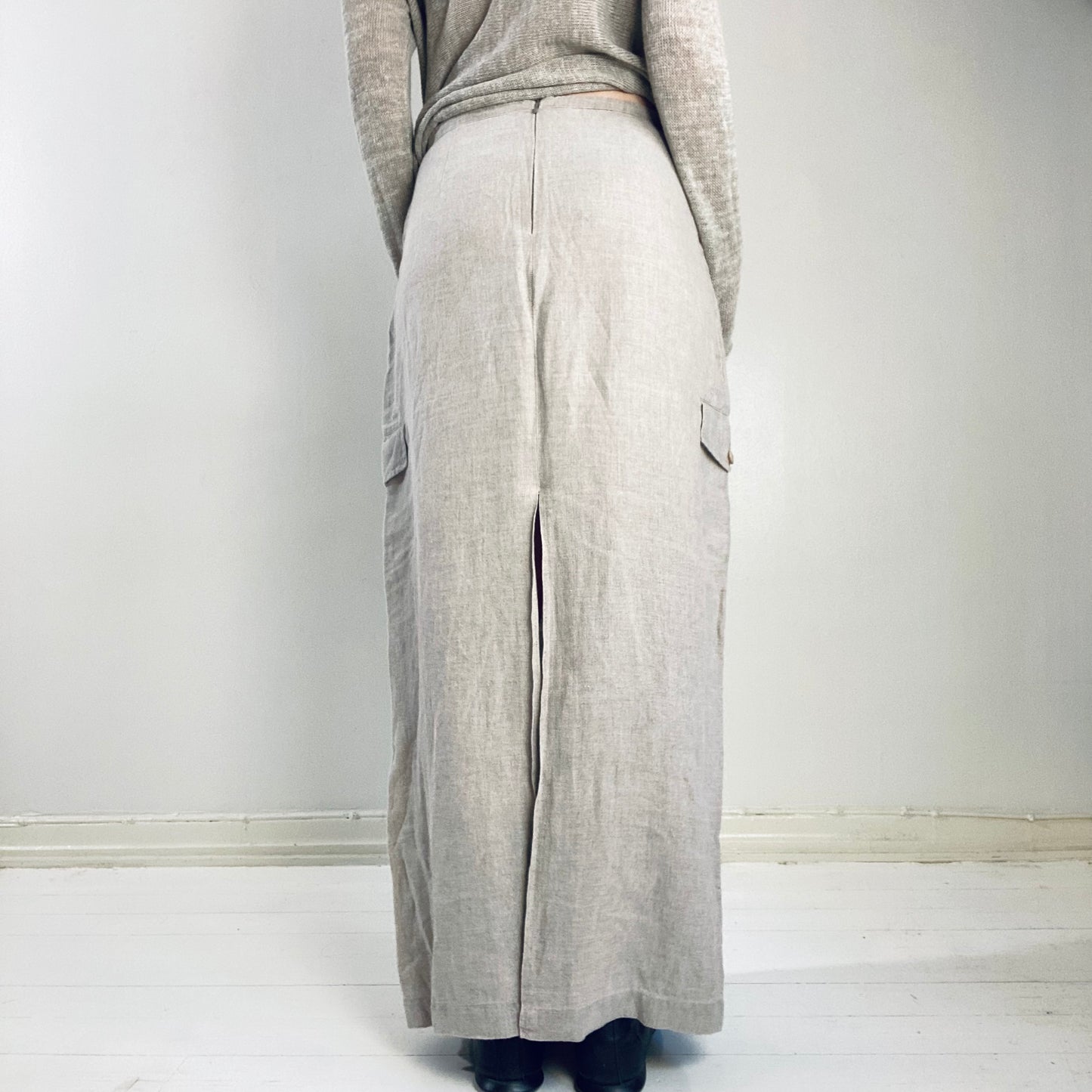 Linen maxi skirt