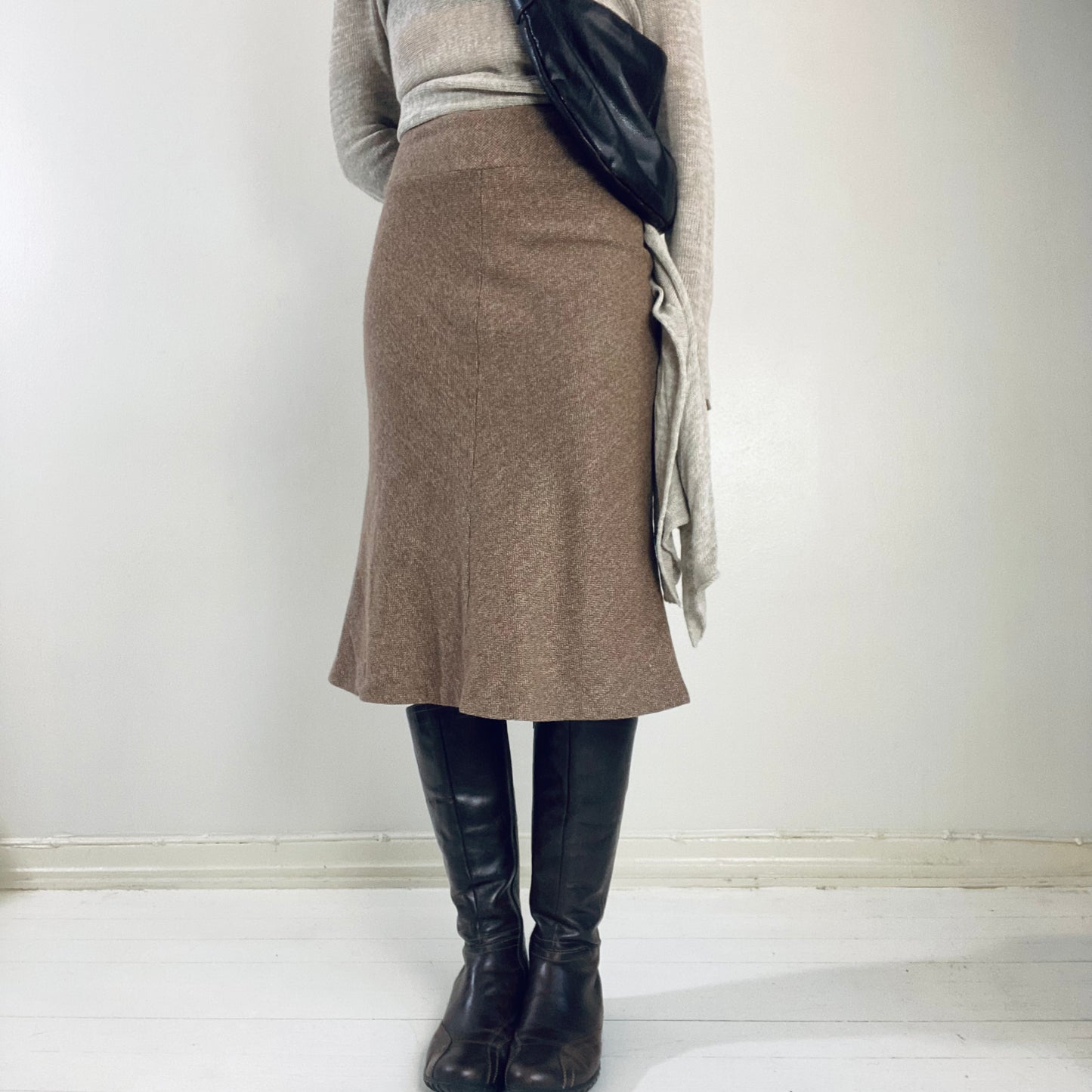 Wool blend skirt