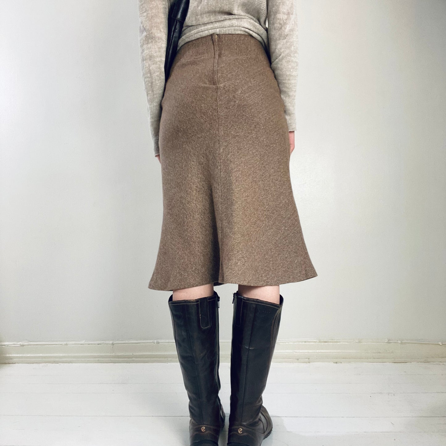 Wool blend skirt