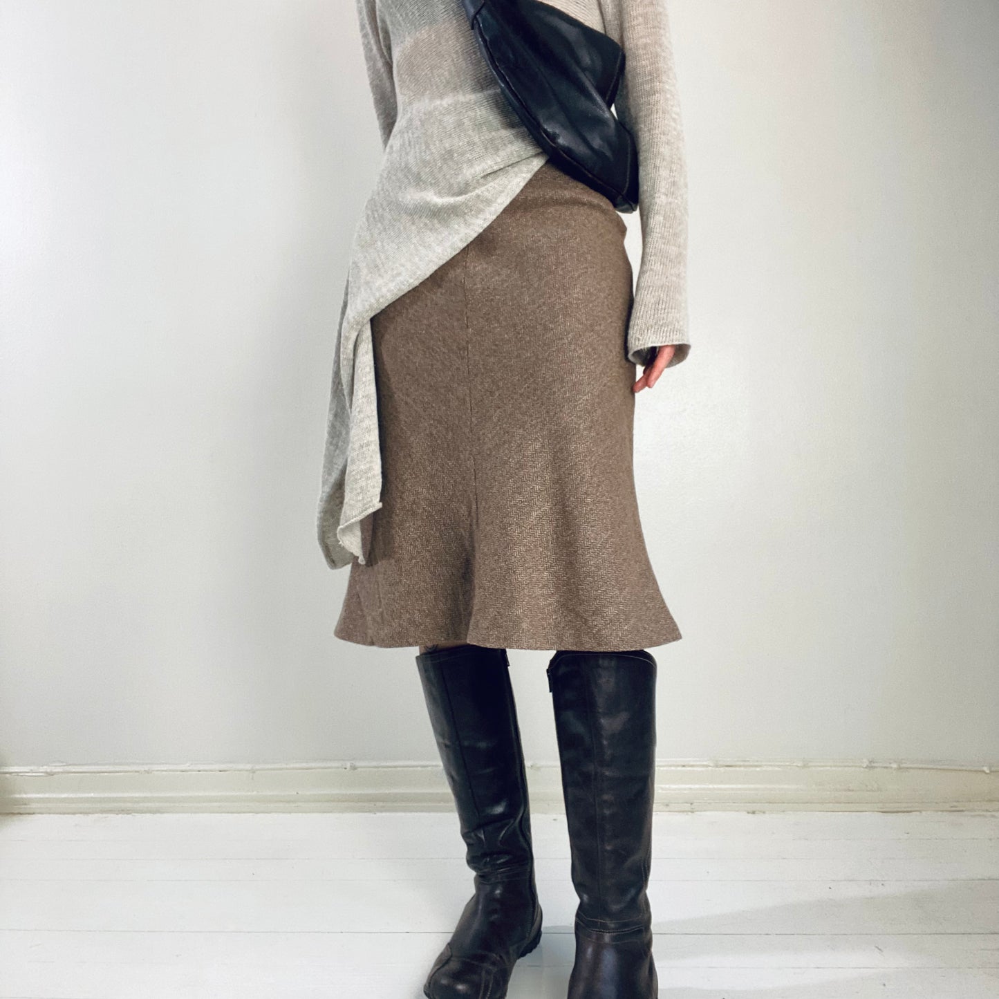 Wool blend skirt